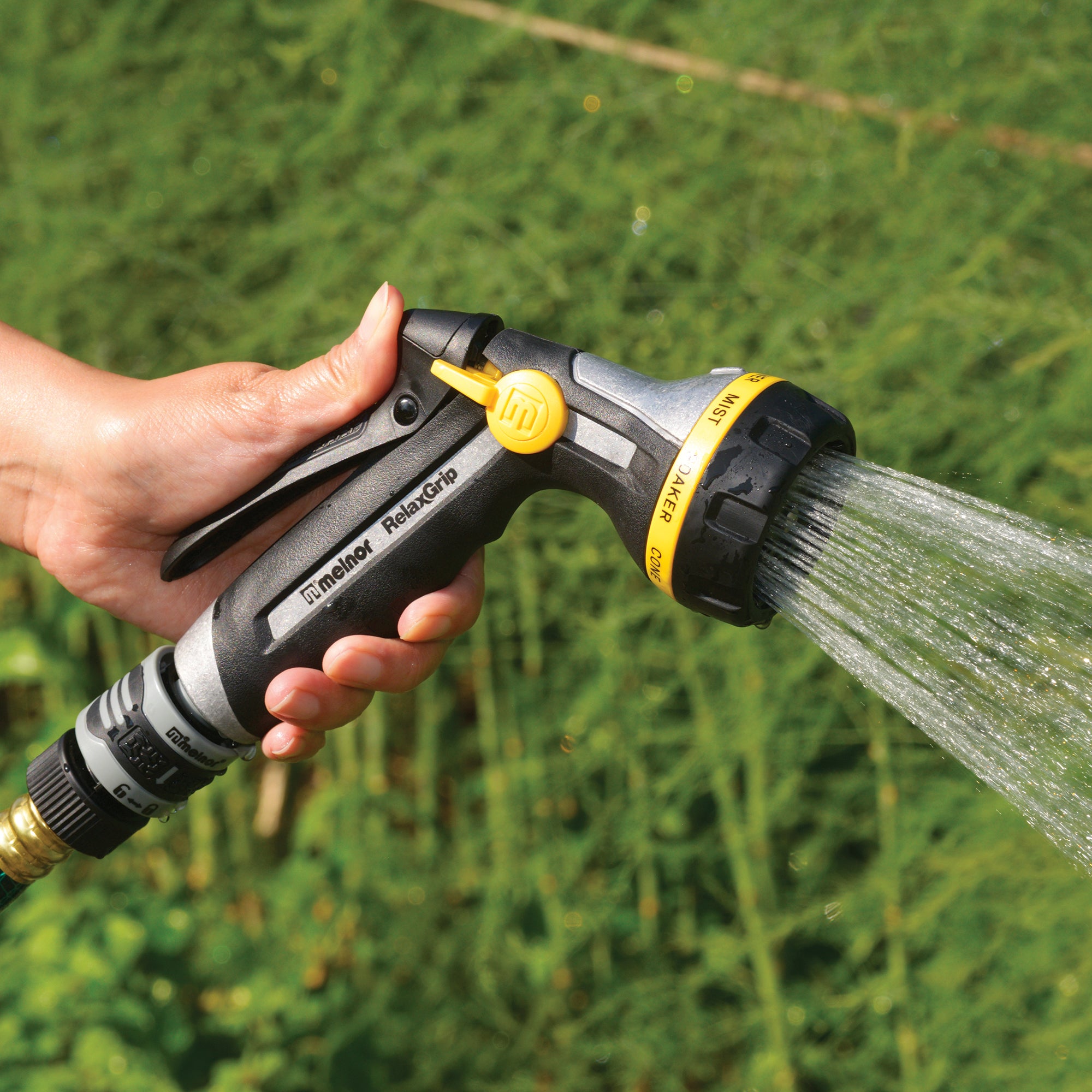 RelaxGrip® Metal 8-Pattern Nozzle – Melnor