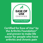 The Arthritis Foundation Ease of Use Logo with text saying "Certified for Ease of Use by the Arthritis Foundation and proven to make life easier for people who have arthritis and chronic pain"