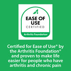 The Arthritis Foundation Ease of Use Logo with text saying "Certified for Ease of Use by the Arthritis Foundation and proven to make life easier for people who have arthritis and chronic pain"
