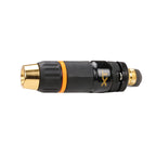Top view of the Melnor XT200 Rear-Trigger Metal Adjustable Nozzle on white background.