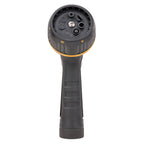 Front view of the Melnor XT201 Rear-Trigger Metal Seven Pattern Nozzle on white background.