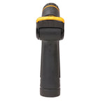 Back view of the Melnor XT300 Front-Trigger Metal Adjustable Nozzle with Flow Control on white background.