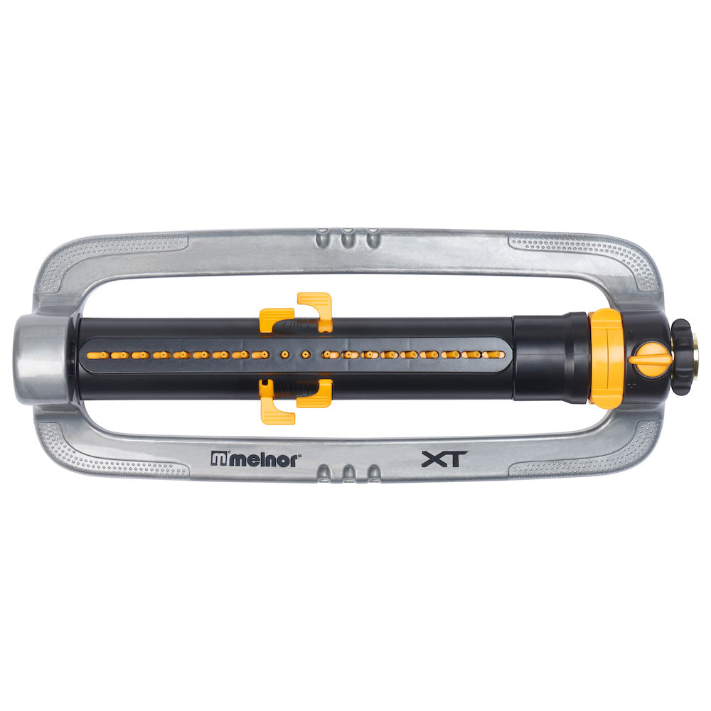 XT Metal Turbo Oscillating Sprinkler with Flow Control – Melnor