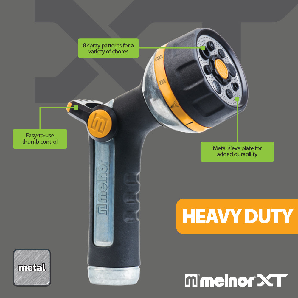 Heavy-Duty 8-Pattern Thumb-Control Nozzle – Melnor