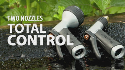 Video overview of the Melnor T150 T151 Metal Adjustable and Seven Pattern Nozzles