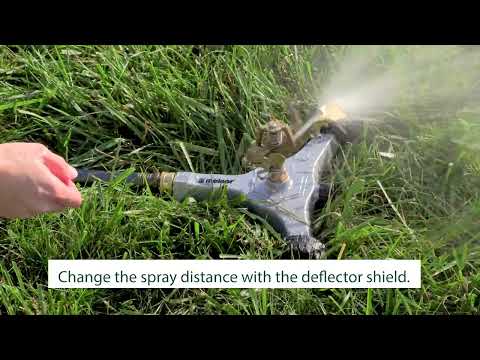 Metal Pulsating Sprinkler with Wheeled Base (YouTube)
