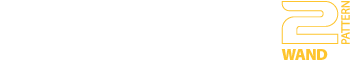 The image displays a stylized text logo that reads "Vortex 2" with the word "wand" in a smaller font size and the phrase "PATTERN" vertically aligned.