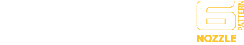 The image features the text "Vortex 6" in a bold, futuristic font with silver and gold colors on a black background, followed by "NOZZLE" in smaller letters.