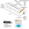 Melnor XT 4,000 Sq. Ft. Turbo Oscillating Sprinkler with callouts for the range control, coverage, cleanable sieve, dirt-resistant motor, and nozzle cleaning tool